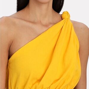 Farm Rio One Shoulder top with tags yellow